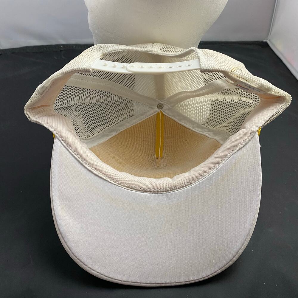 White Vintage Gold Leaf Hat Lewisport Ky Sesquicentennial 1839-1989 Promo Cap - Picture 6 of 6